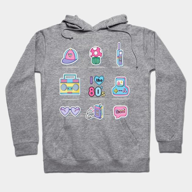 I Love the 80S Hoodie by RubyCollection